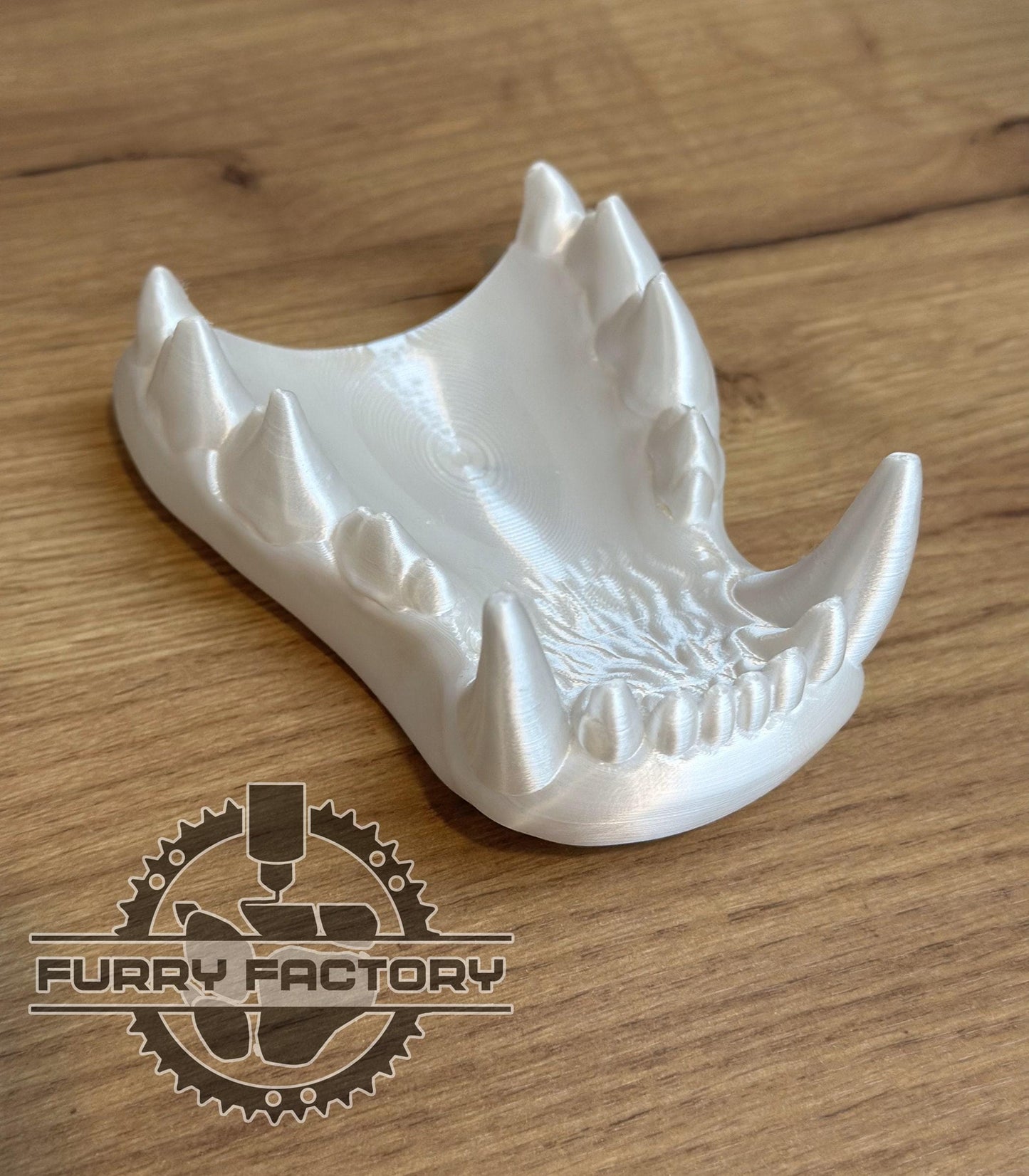 Hyena Fursuit Jaw Set: 3D Printed Realistic Teeth for Yeen Masks