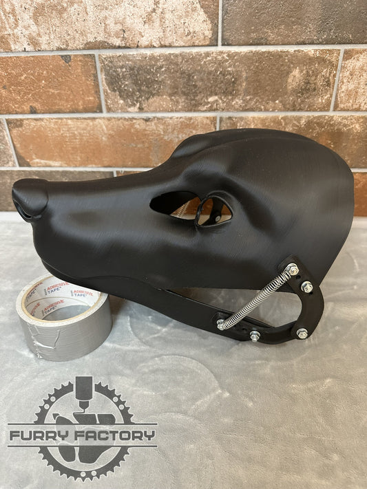 Fox Fursuit Head Base: Realistic 3D Printed Moving Jaw Hinged Canine Blank