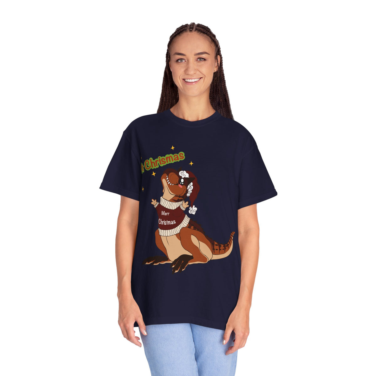 Carnotaurus in Santa Hat | It Christmas Meme | Christmas T-Shirt | Dinosaur Christmas Tee | Dinosaur Lover Gift | Dino Holiday Sweater