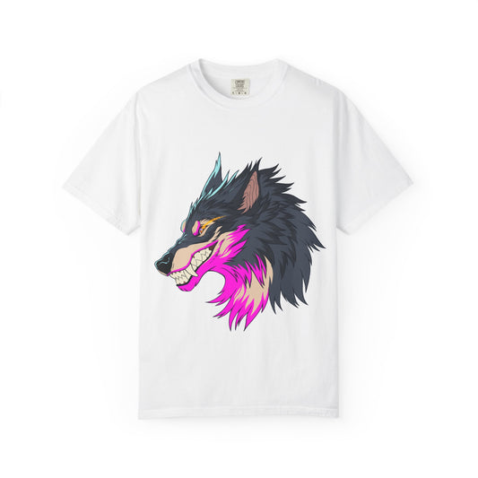 Furry Shirt | Neon Pink Wolf Graphic Tee: Off-Center Art, Furry fandom shirt Fan Gift