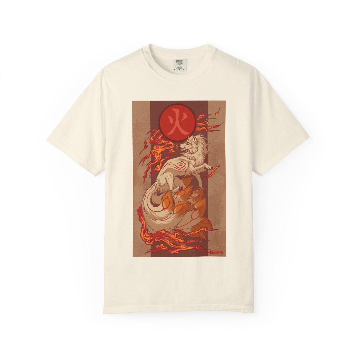 NineTails Pokémon Shirt x Okami Style Tee | Fox T-Shirt | Kitsune Shirt | Japanese Fox Tee | Art Anime Fire Spirit Mythical Creature Apparel
