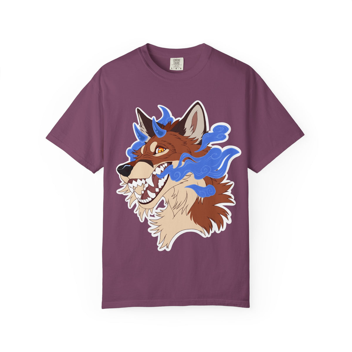 Japanese Fox Yokai T-Shirt | Oni Fox Shirt | Spirit Demon Tee | Furry Art | Artist Zoomorphic Graphic Tee shirt
