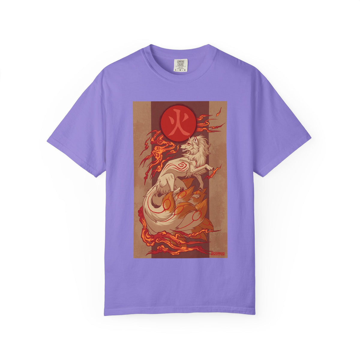 NineTails Pokémon Shirt x Okami Style Tee | Fox T-Shirt | Kitsune Shirt | Japanese Fox Tee | Art Anime Fire Spirit Mythical Creature Apparel