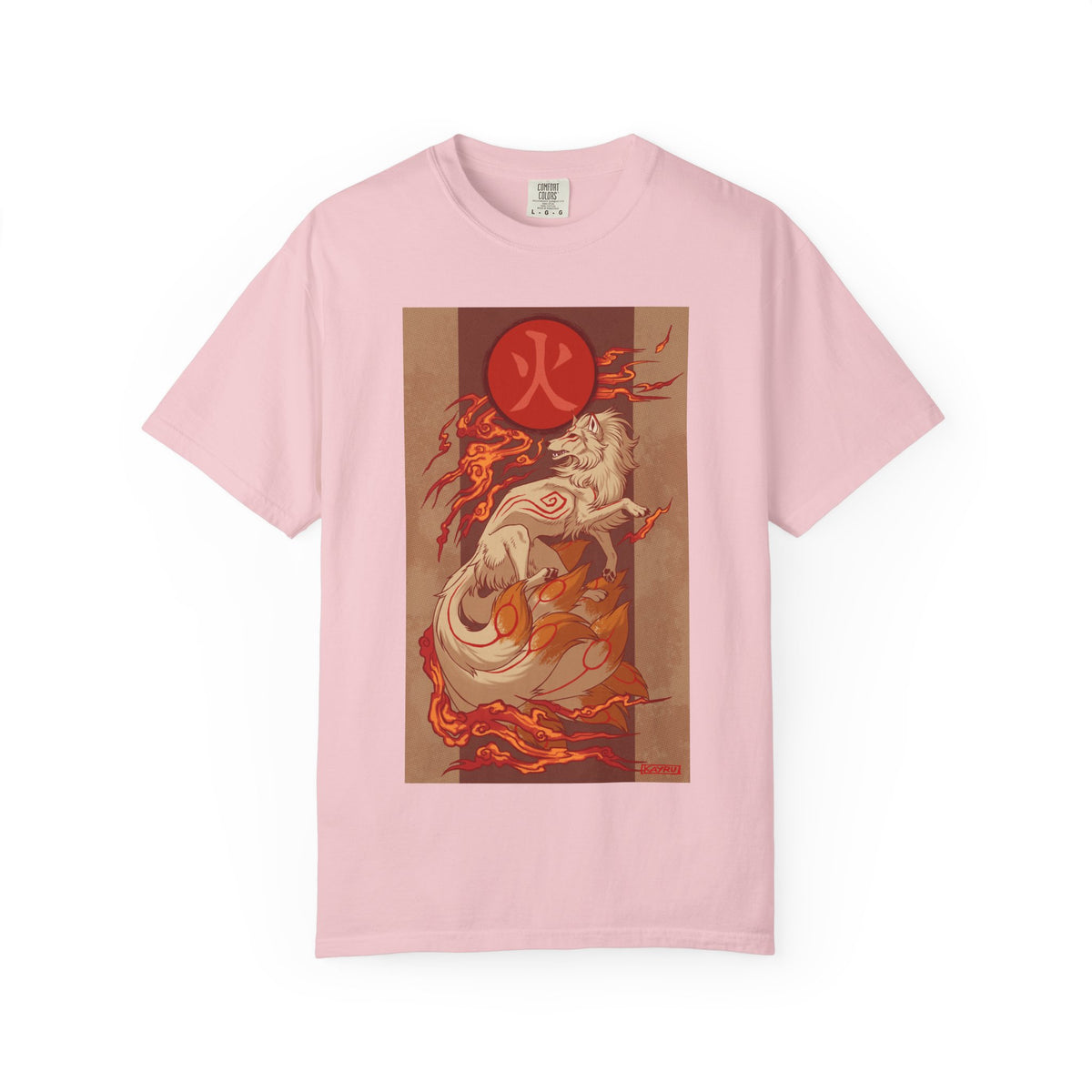 NineTails Pokémon Shirt x Okami Style Tee | Fox T-Shirt | Kitsune Shirt | Japanese Fox Tee | Art Anime Fire Spirit Mythical Creature Apparel