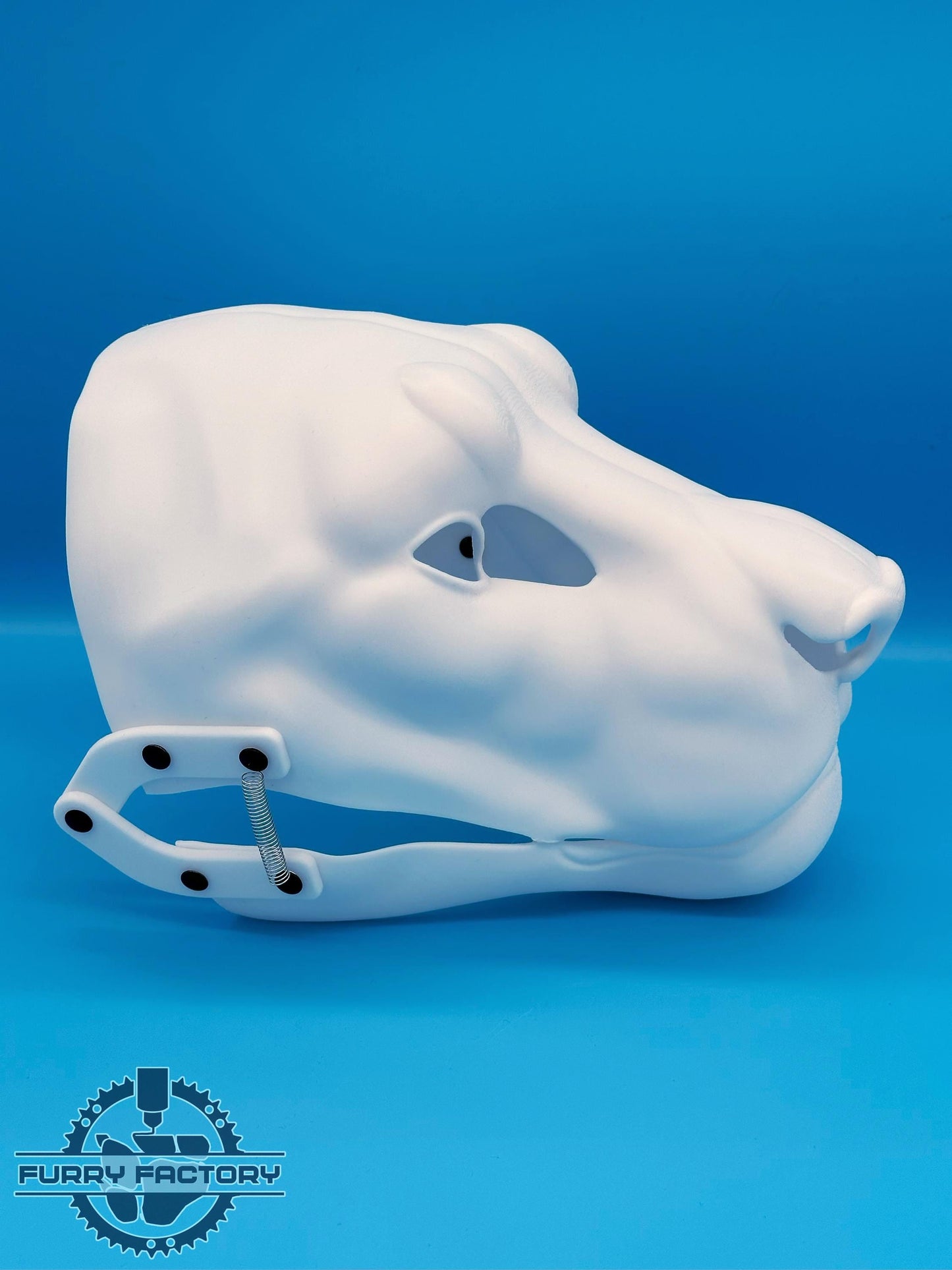 Lion Fursuit Head Base: Realistic 3D Printed Moving Jaw Feline DIY Blank