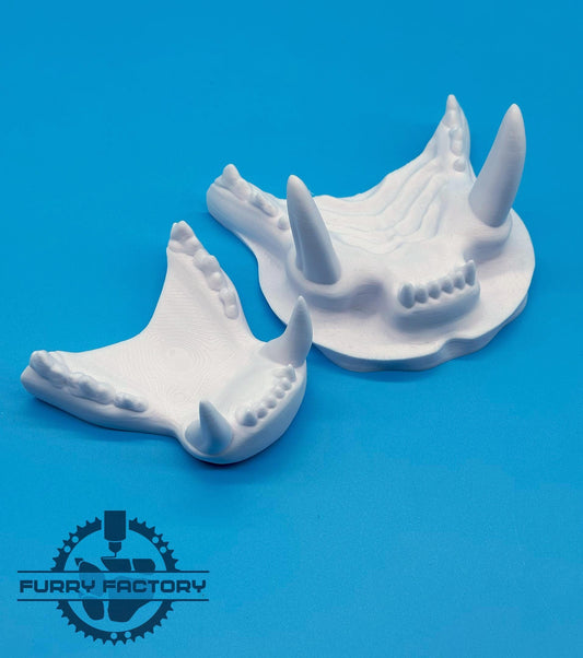 Tiger Fursuit Jaw Set: 3D Printed Realistic Big Cat Teeth