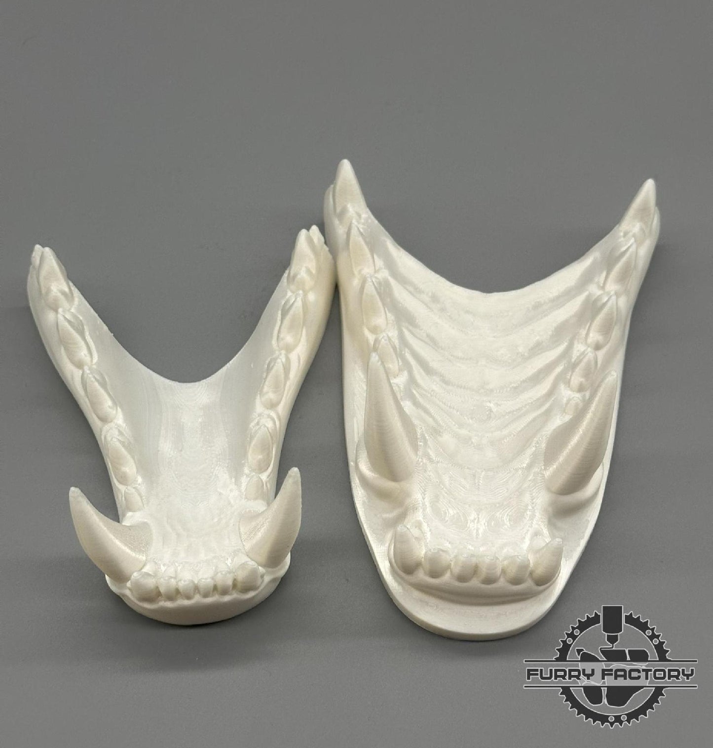 Wolf Fursuit Jaw Set: 3D Printed Realistic Canine Teeth