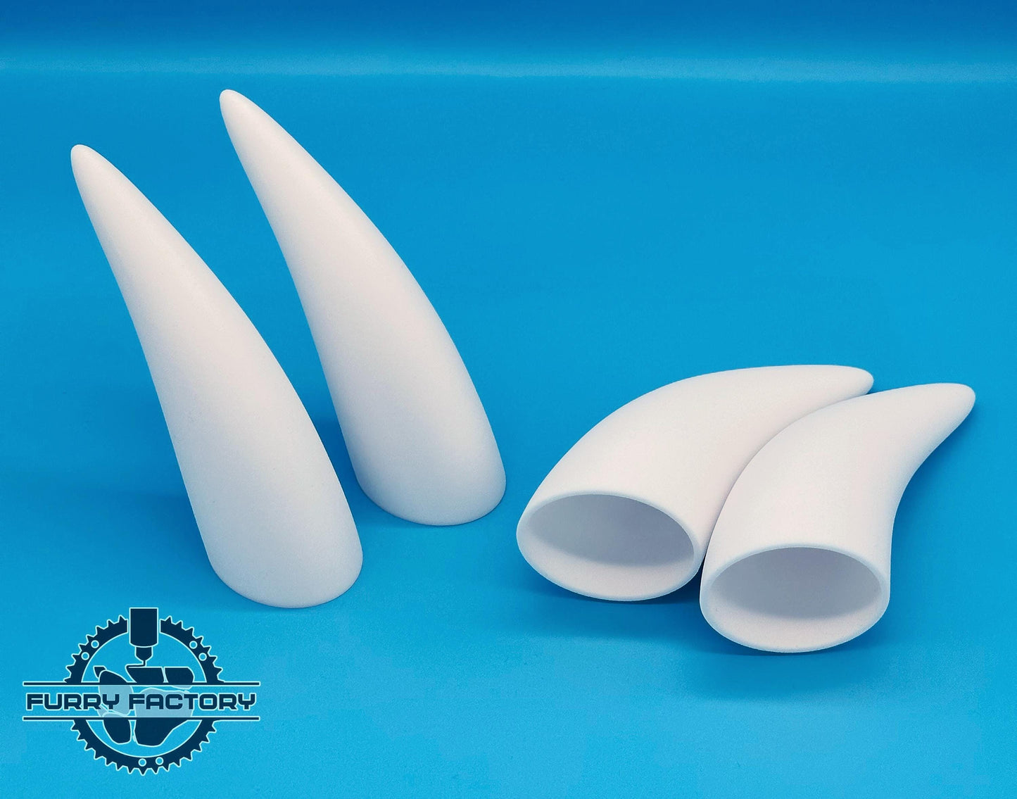 Medium Fursuit Horns: Lightweight 3D Printed Pair for Dragon and Demon Cosplay