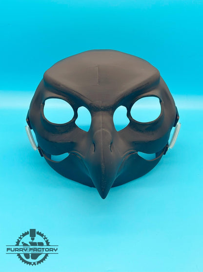 Owl Fursuit Head Base: Realistic 3D Printed Moving Jaw Avian Bird Blank