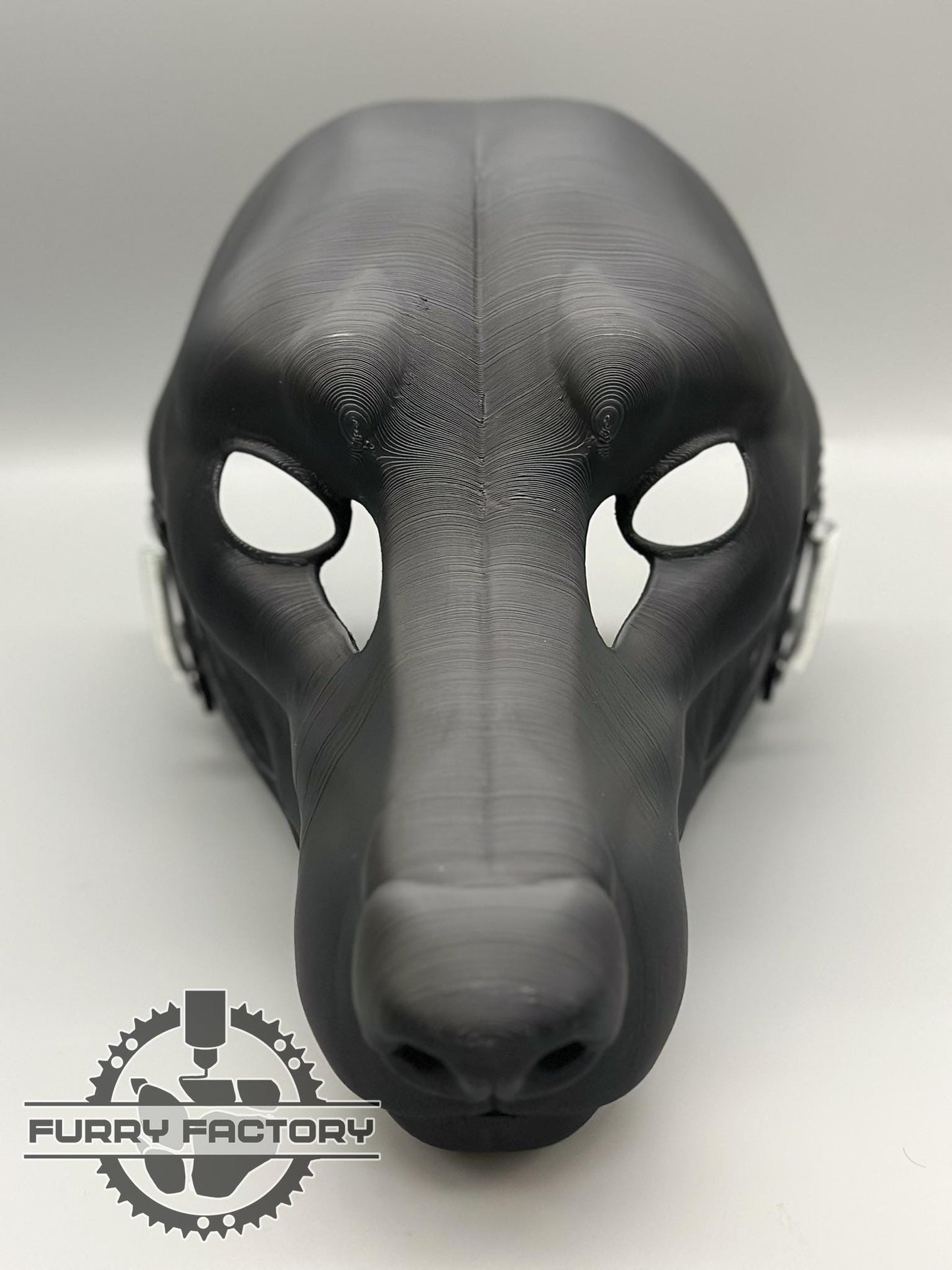 Wolf Fursuit Head Base: Realistischer 3D-gedruckter, beweglicher Kiefer mit Scharnier zum Selbermachen, roh