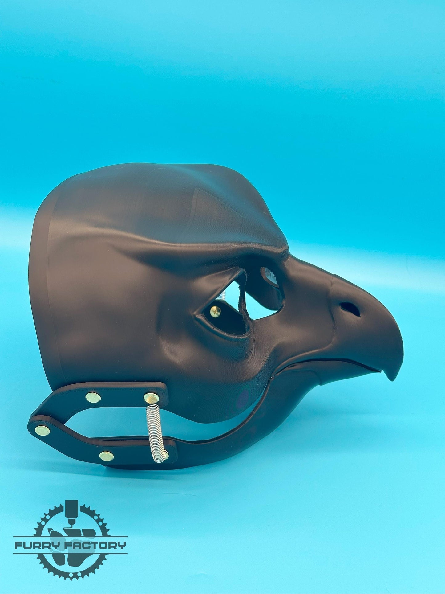 Owl Fursuit Head Base: Realistic 3D Printed Moving Jaw Avian Bird Blank