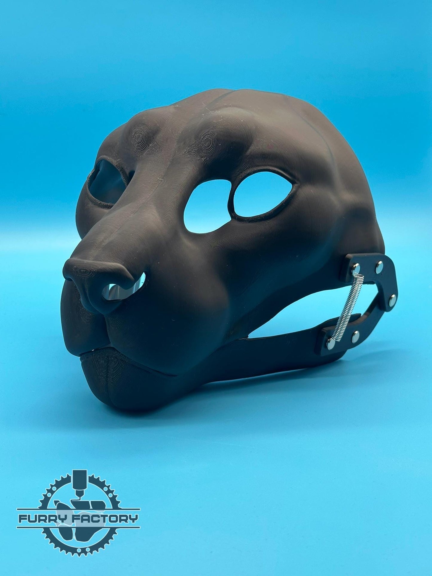 Lynx Fursuit Head Base - Realisitc with Moving jaw (3D printed)