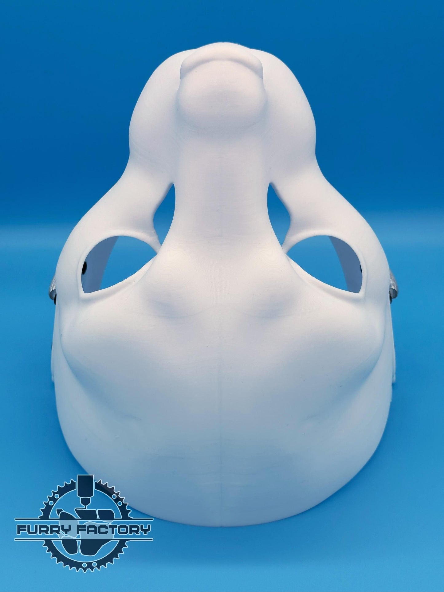Cat head base, 3D printed, realistic feline mask base, moving jaw