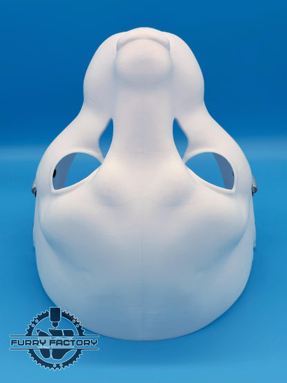 Cat head base, 3D printed, realistic feline mask base, moving jaw