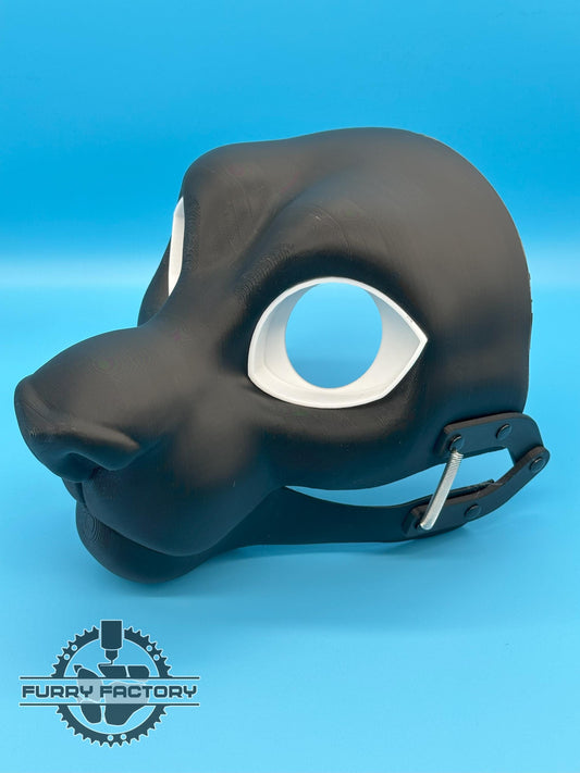Feline Fursuit Head Base: Semi-Toony 3D Printed Moving Jaw Cat Blank