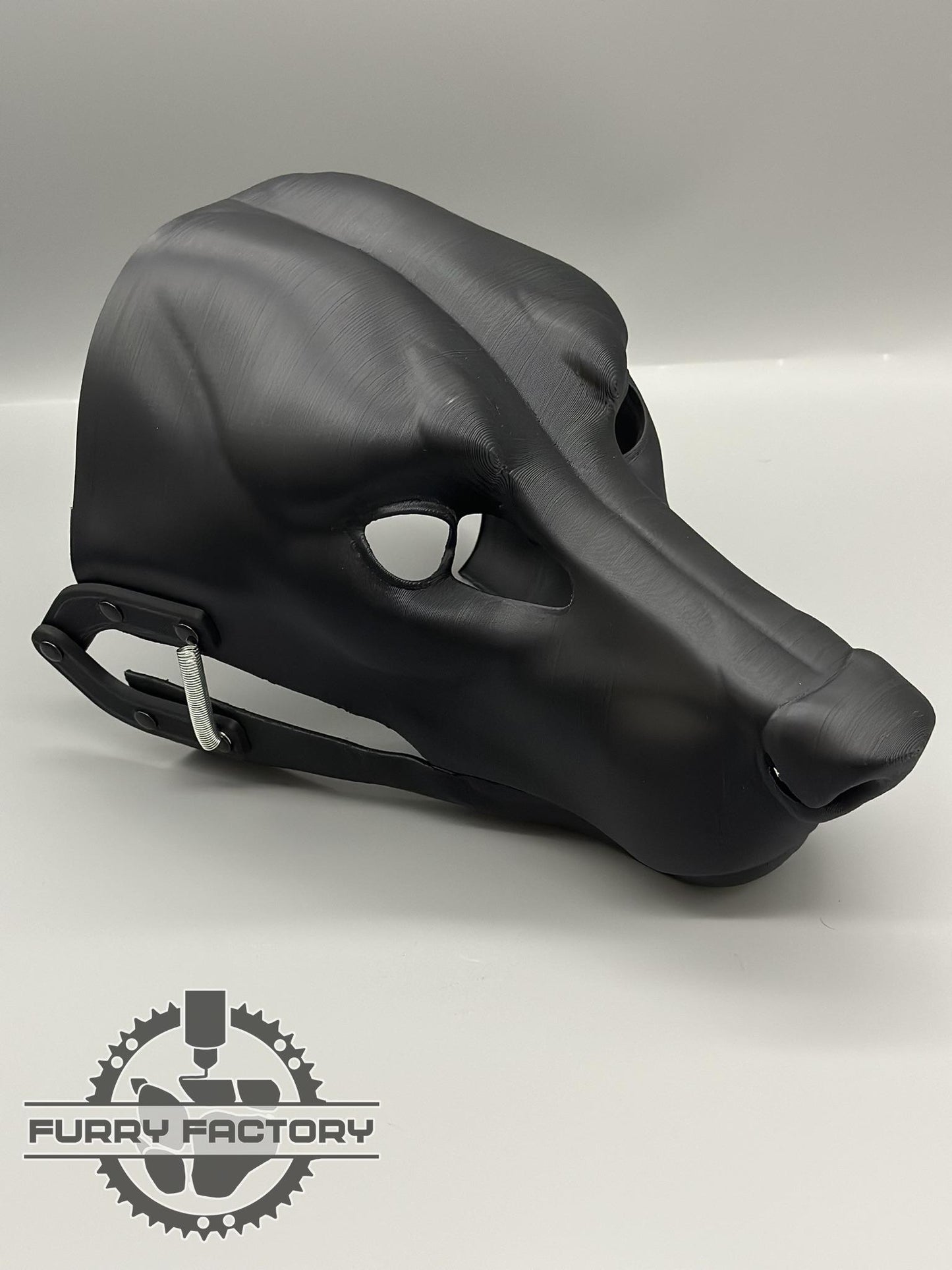 Wolf Fursuit Head Base: Realistischer 3D-gedruckter, beweglicher Kiefer mit Scharnier zum Selbermachen, roh