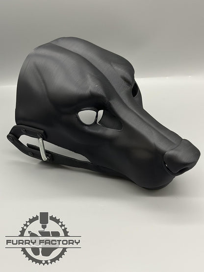 Wolf Fursuit Head Base: Realistischer 3D-gedruckter, beweglicher Kiefer mit Scharnier zum Selbermachen, roh