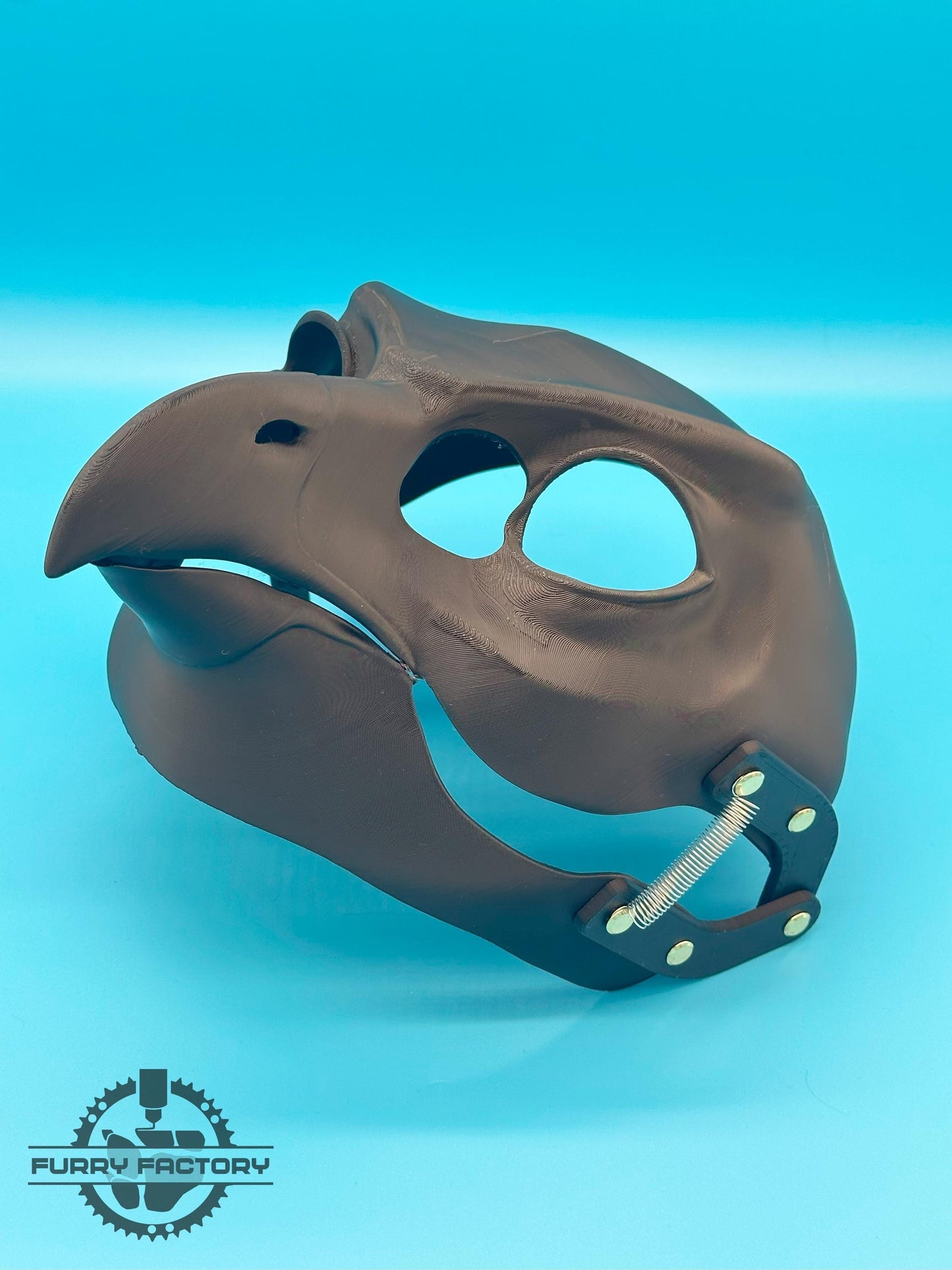 Owl Fursuit Head Base: Realistic 3D Printed Moving Jaw Avian Bird Blank