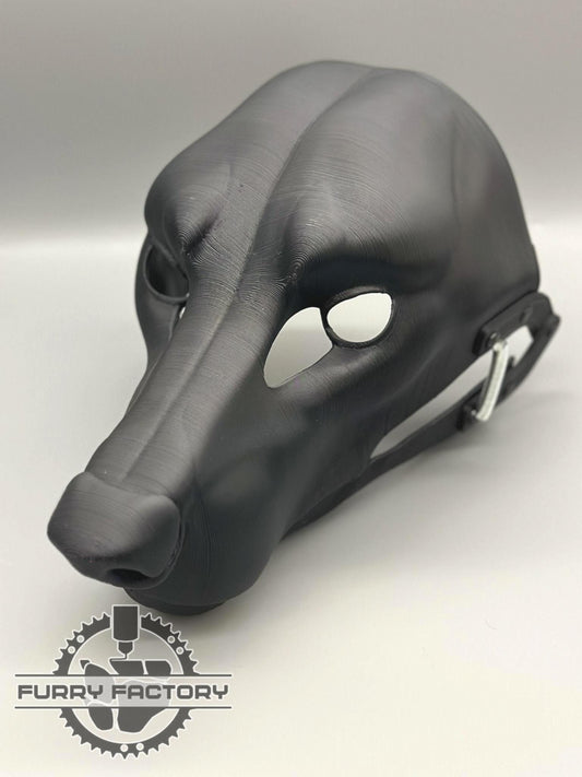 Wolf Fursuit Head Base: Realistic 3D Printed Moving Jaw Hinged DIY Blank