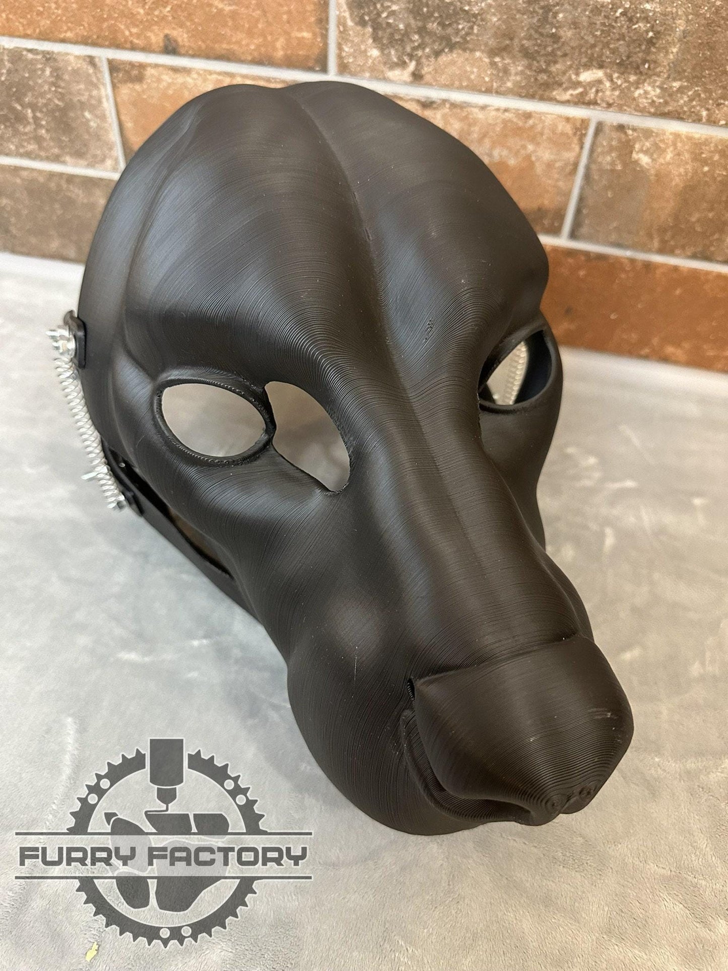 Hyena fursuit head blank, Realistic Fursuit 3D printed base, moving jaw