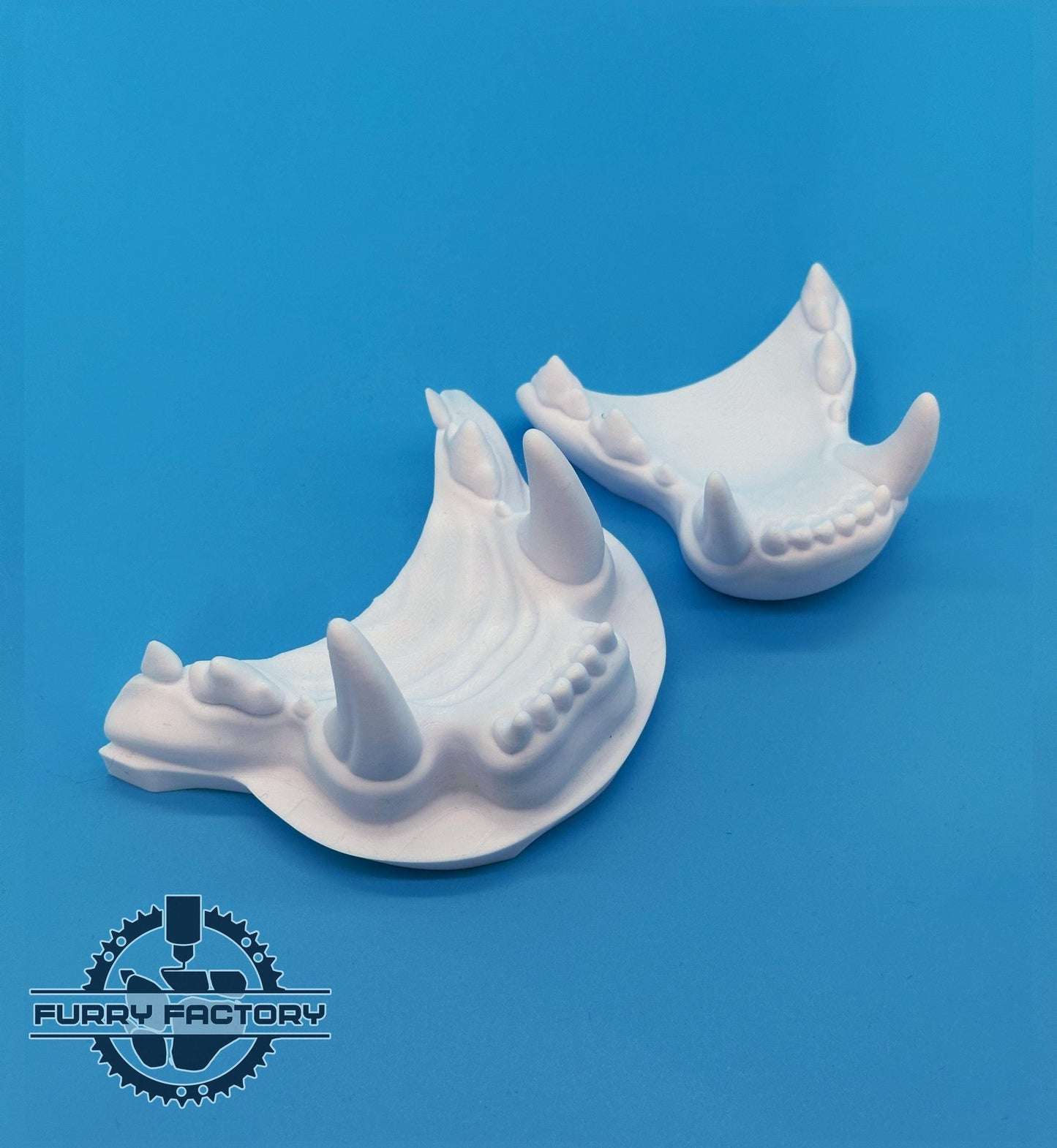 Domestic Cat Fursuit Jaw Set: Small 3D Printed Realistic Feline Teeth