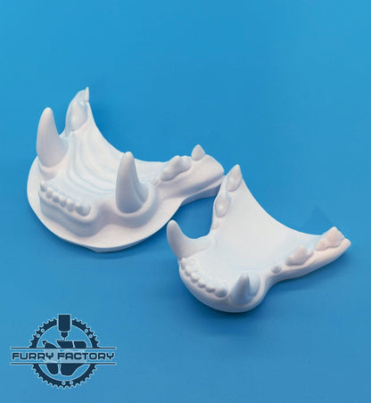 Domestic Cat Fursuit Jaw Set: Small 3D Printed Realistic Feline Teeth