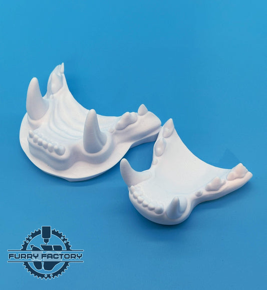 Domestic Cat Fursuit Jaw Set: Small 3D Printed Realistic Feline Teeth