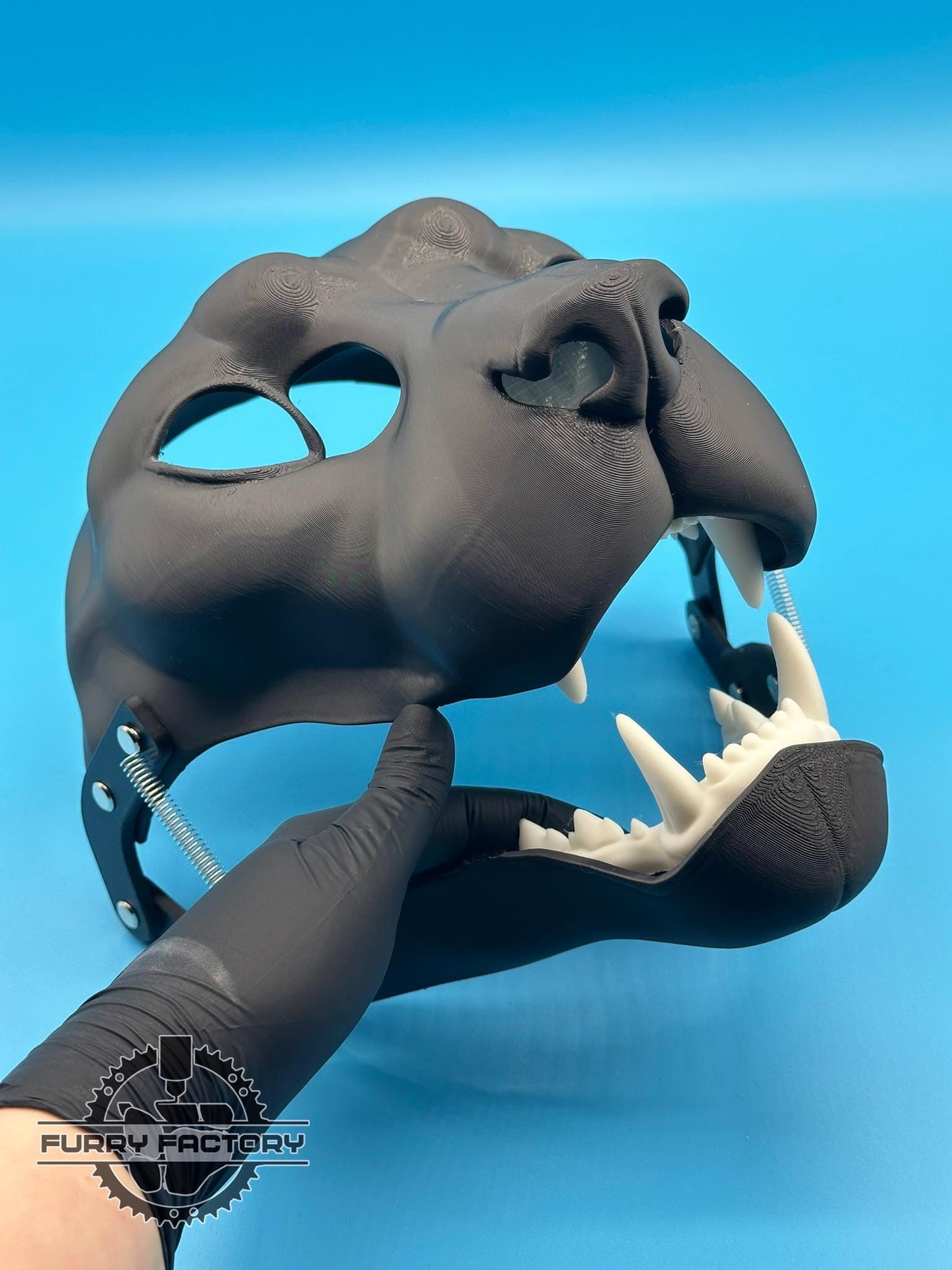 Lynx Fursuit Head Base - Realisitc with Moving jaw (3D printed)