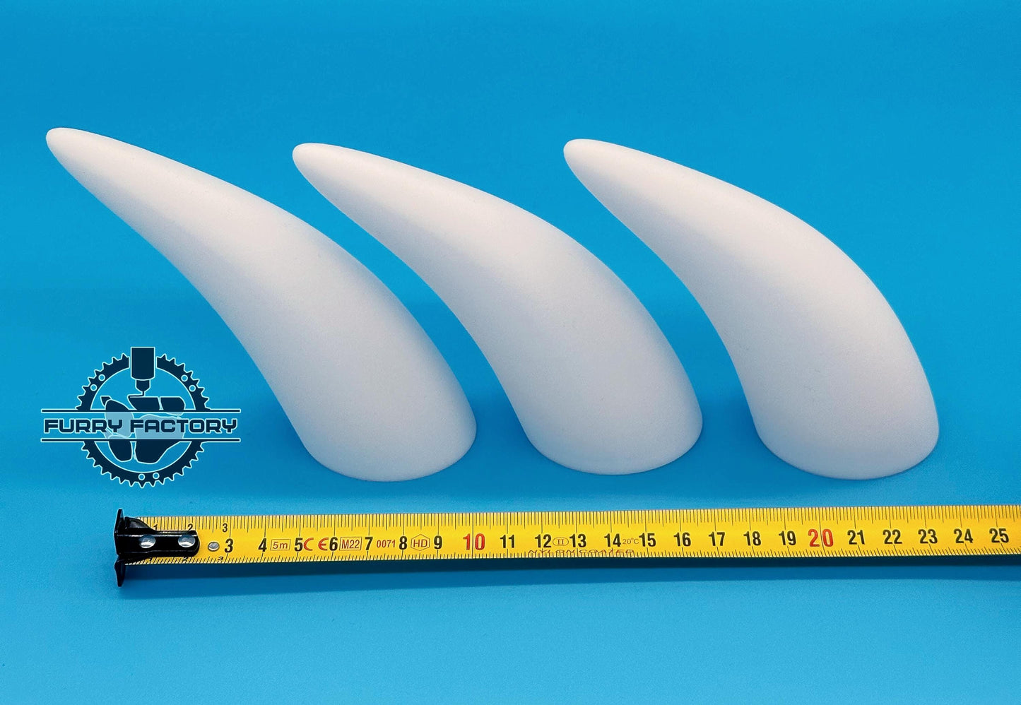 Medium Fursuit Horns: Lightweight 3D Printed Pair for Dragon and Demon Cosplay