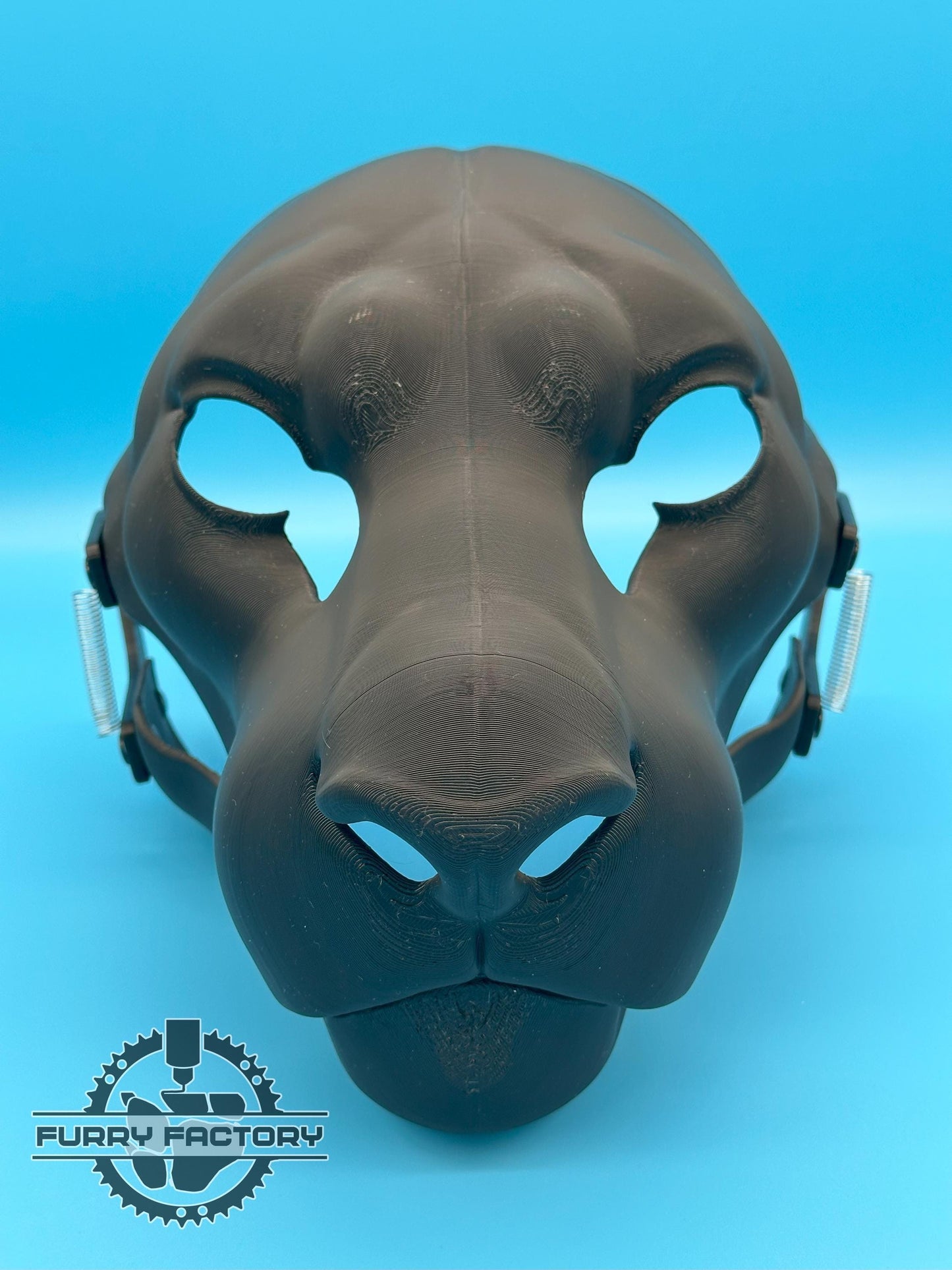 Tiger Fursuit Head Base: Realistic 3D Printed Moving Jaw Feline Big Cat Blank