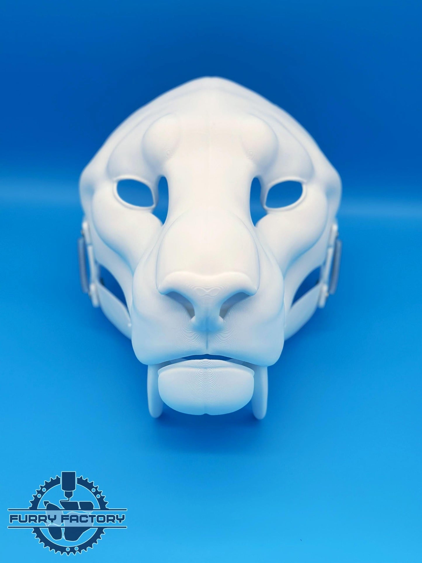 Sabertooth-Fursuit-Kopf-Basis: Realistischer 3D-gedruckter beweglicher Kiefer vorgeschnittener Smilodon-Rohling