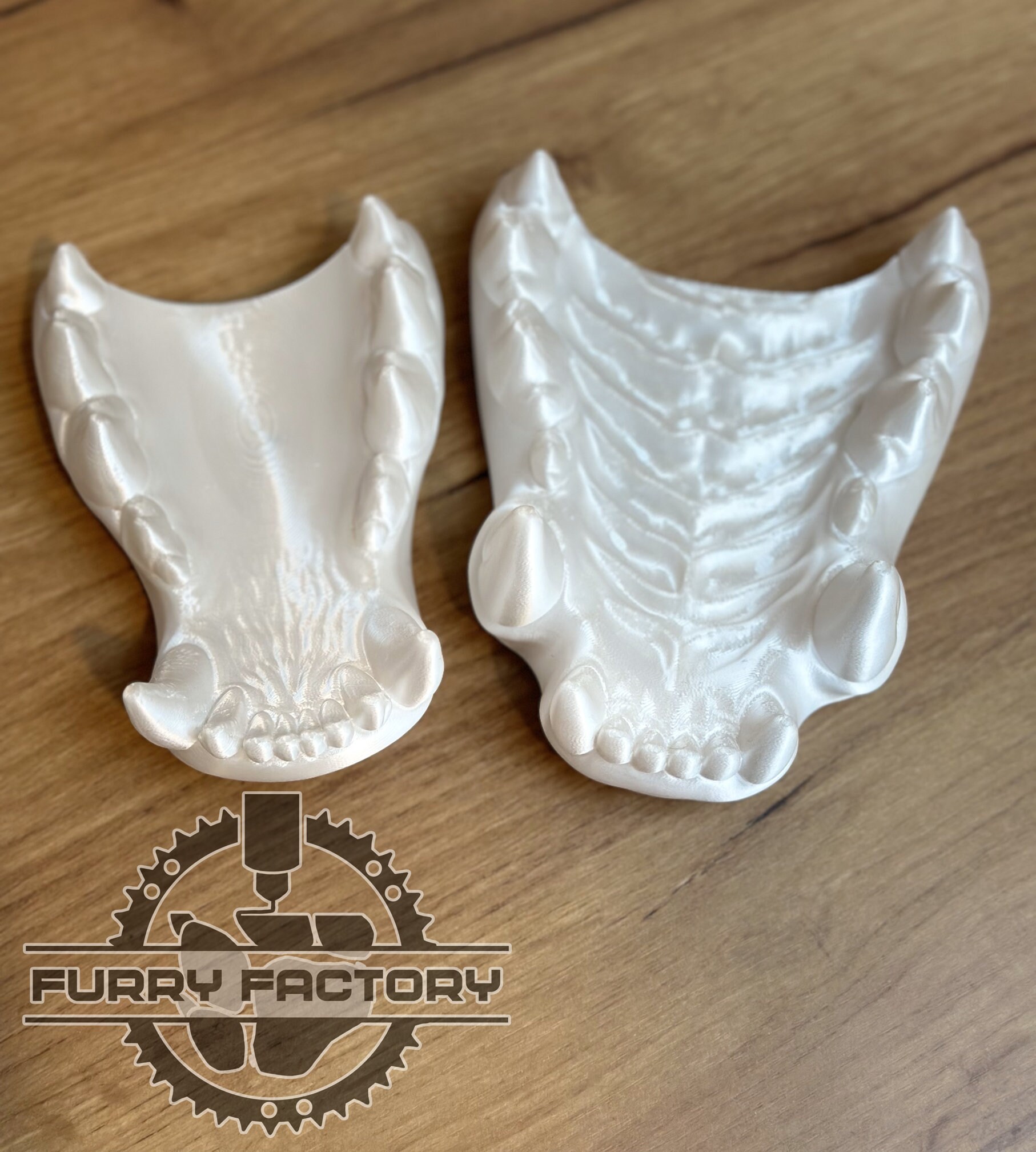 Hyena Fursuit Jaw Set - Realistic 3D-Printed 2 Hyena Fursuit Jaw Set - Realistic 3D-Printed - obrazek 2