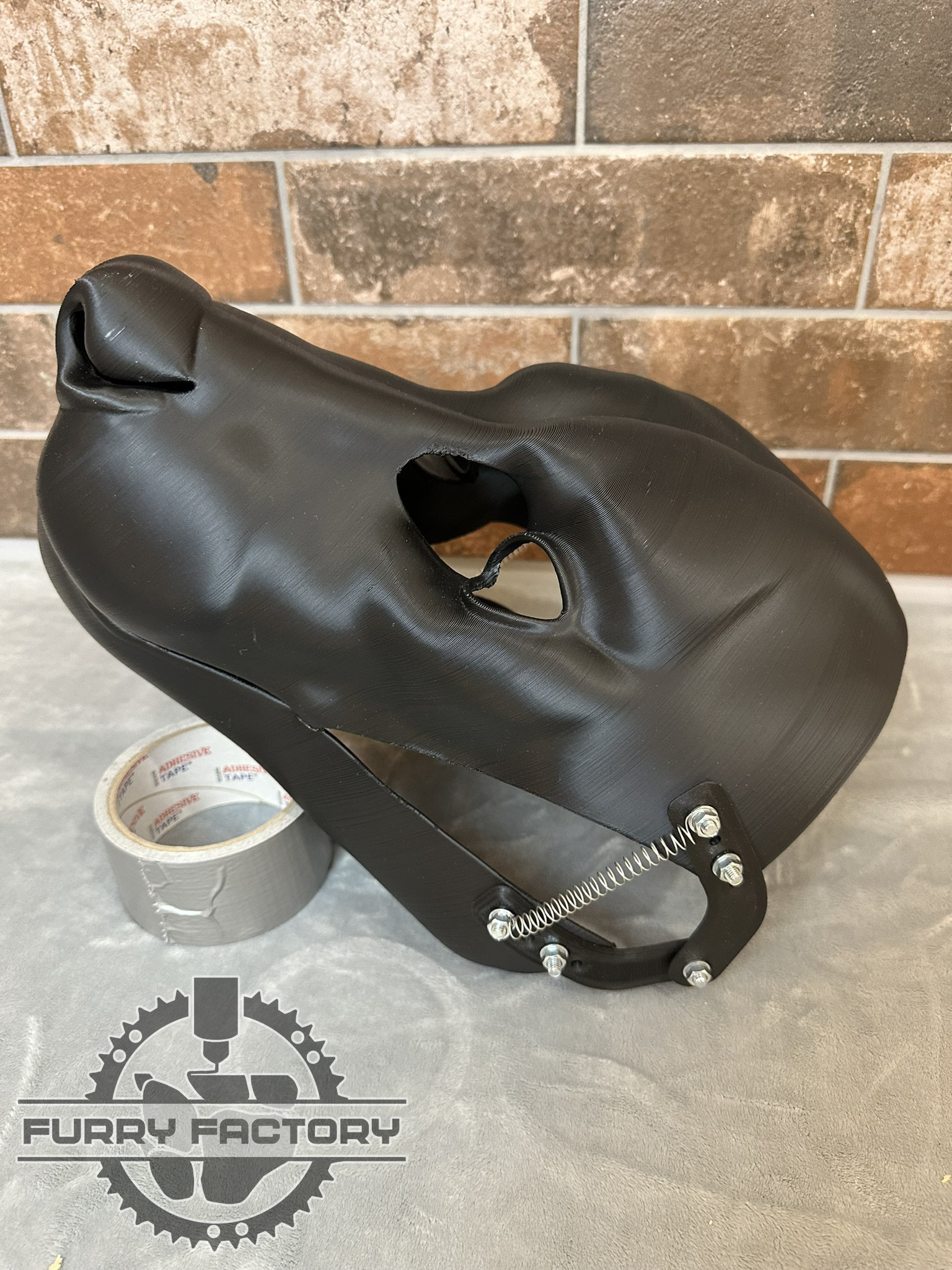 Hyena Fursuit Head Base: Moving Jaw, 3D Printed, Realistic 3 Hyena Fursuit Head Base: Moving Jaw, 3D Printed, Realistic - obrazek 3