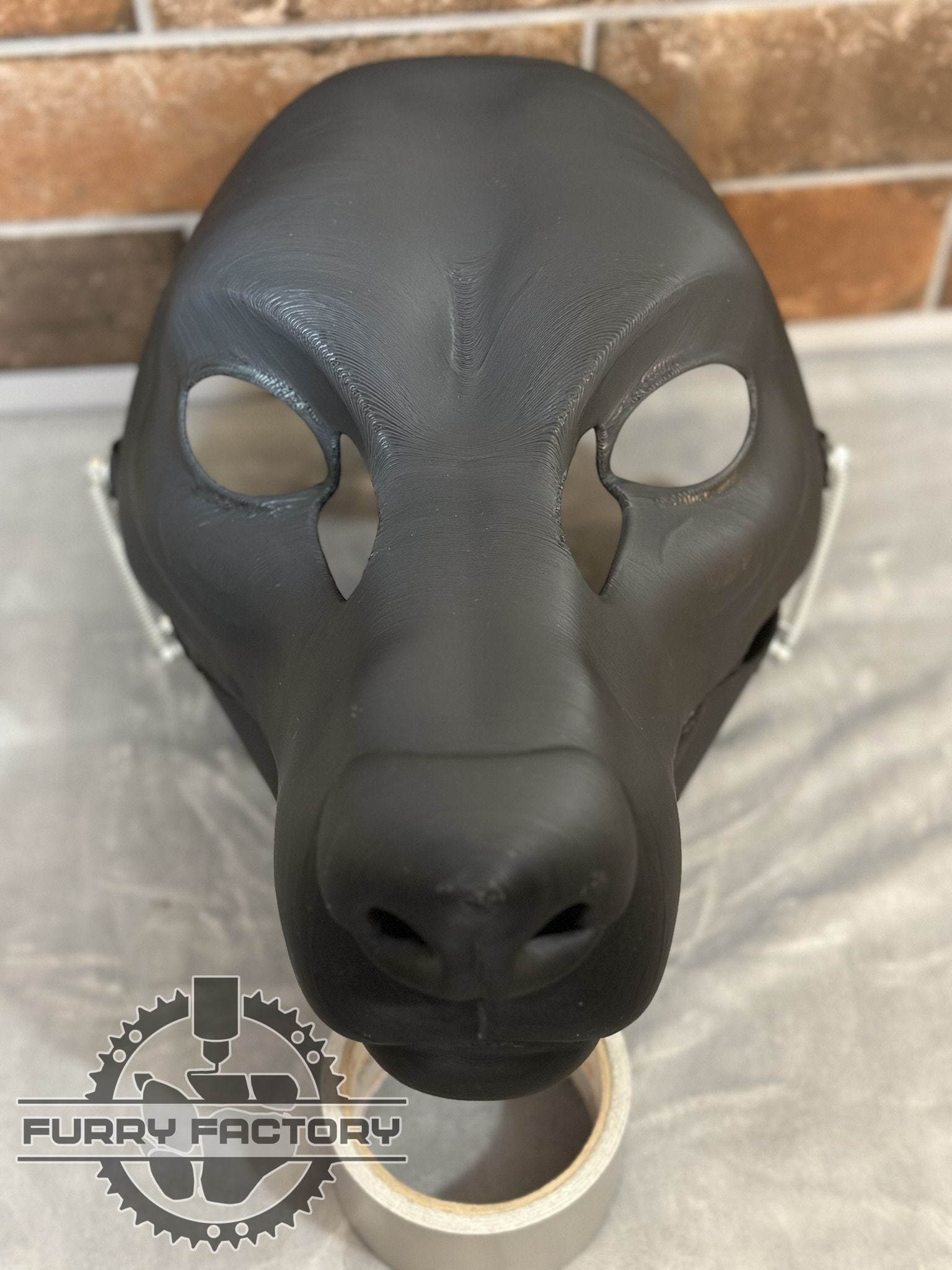 Canine Fursuit Head Base with Articulated Jaw - Pre-Cut, Hinged, Semi-Realistic, 3D Printed 4 Canine Fursuit Head Base with Articulated Jaw - Pre-Cut, Hinged, Semi-Realistic, 3D Printed - obrazek 4