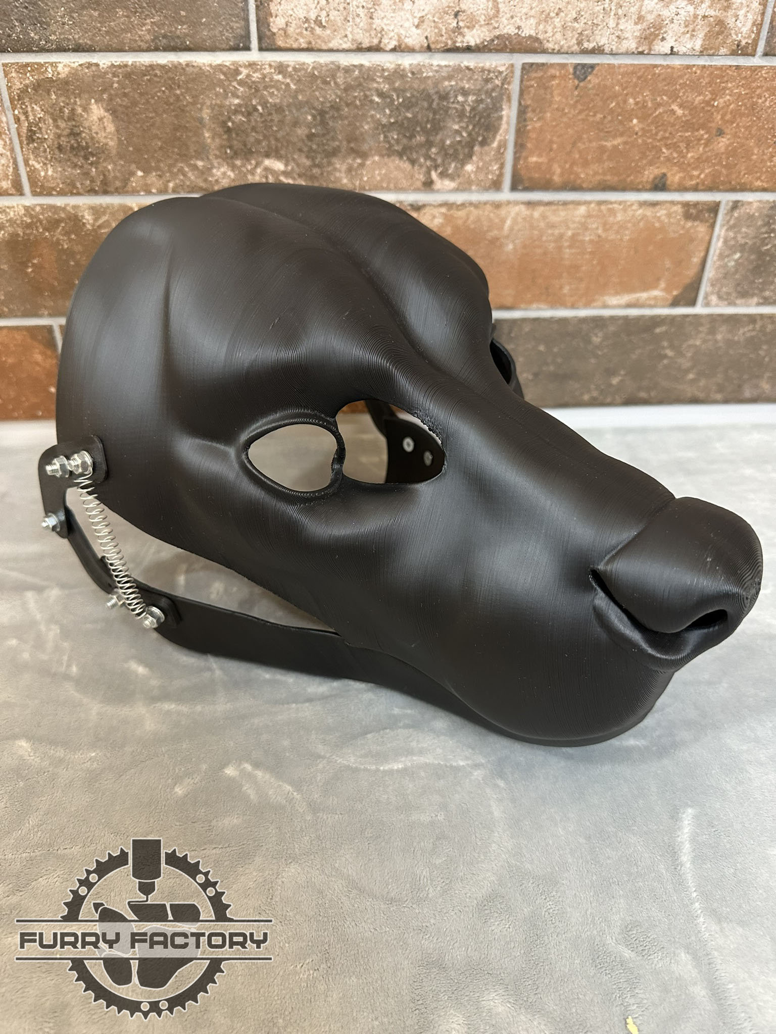 Hyena Fursuit Head Base: Moving Jaw, 3D Printed, Realistic 6 Hyena Fursuit Head Base: Moving Jaw, 3D Printed, Realistic - obrazek 6