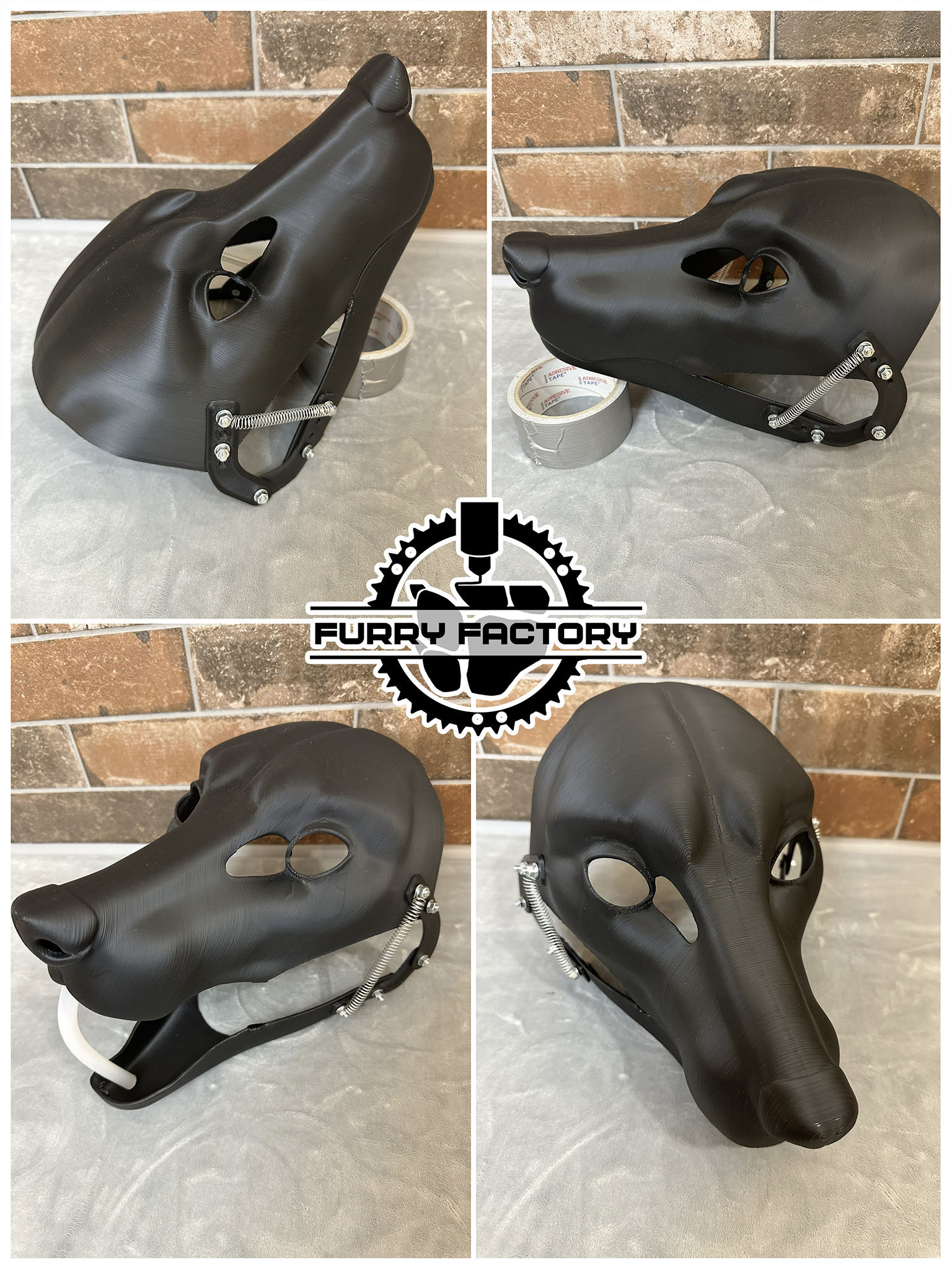 Fox Fursuit Head Base: Moving Jaw, For Realistic Canine Costume, 3D Printed 10 Fox Fursuit Head Base: Moving Jaw, For Realistic Canine Costume, 3D Printed - obrazek 10