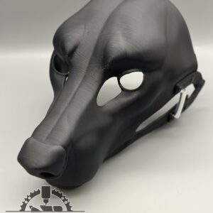 Wolf Fursuit Head Base with Moving Jaw, Hinged, Realistic Style, 3D Printed