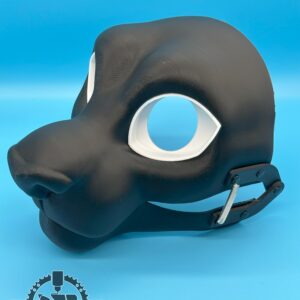 Feline Fursuit Head Base with Moving Jaw - 3D Printed , Semi-Toony style