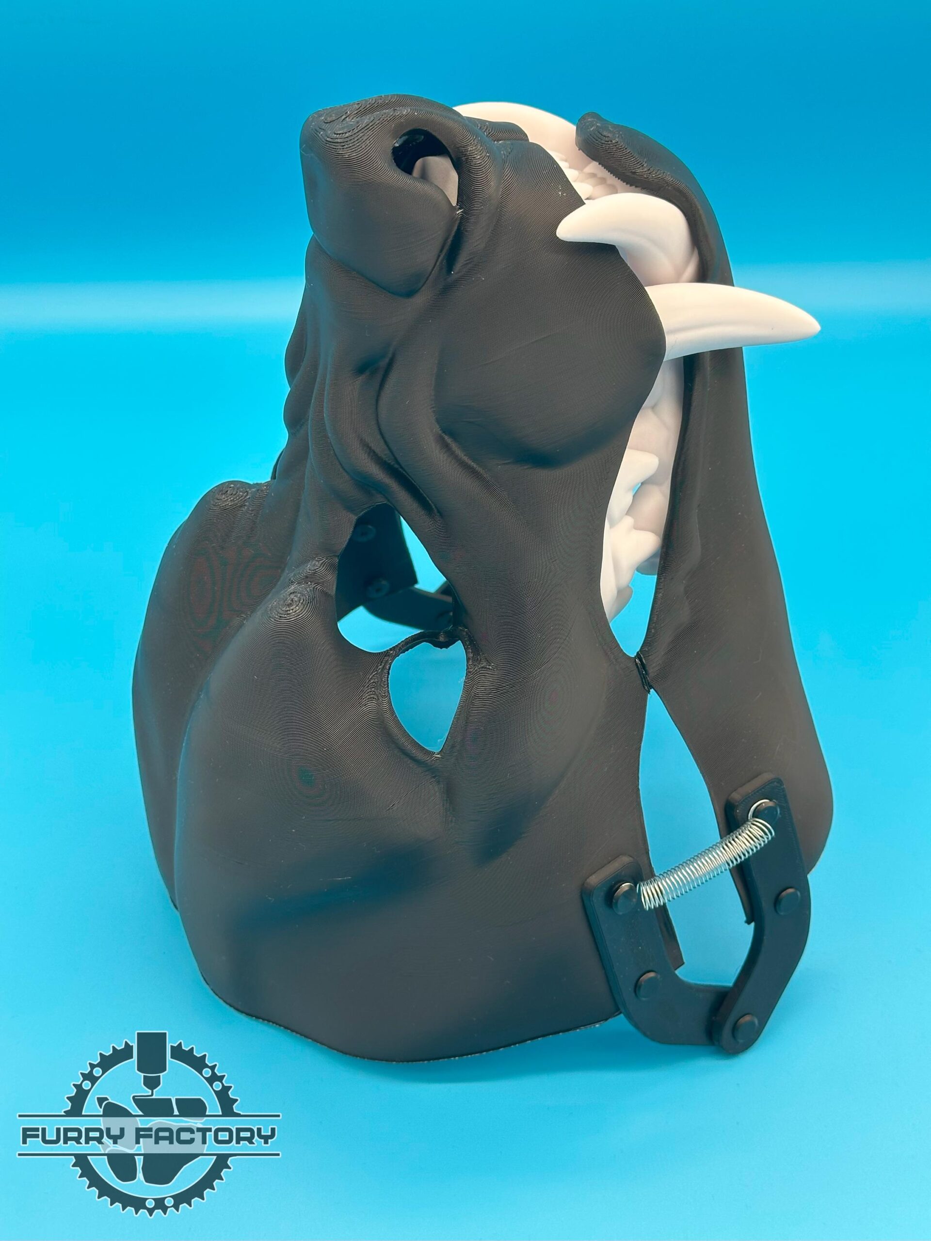 Snarl Hyena Fursuit Head Base with Teeth set and Moving Jaw, 3D Printed 4 Snarl Hyena Fursuit Head Base with Teeth set and Moving Jaw, 3D Printed - obrazek 4