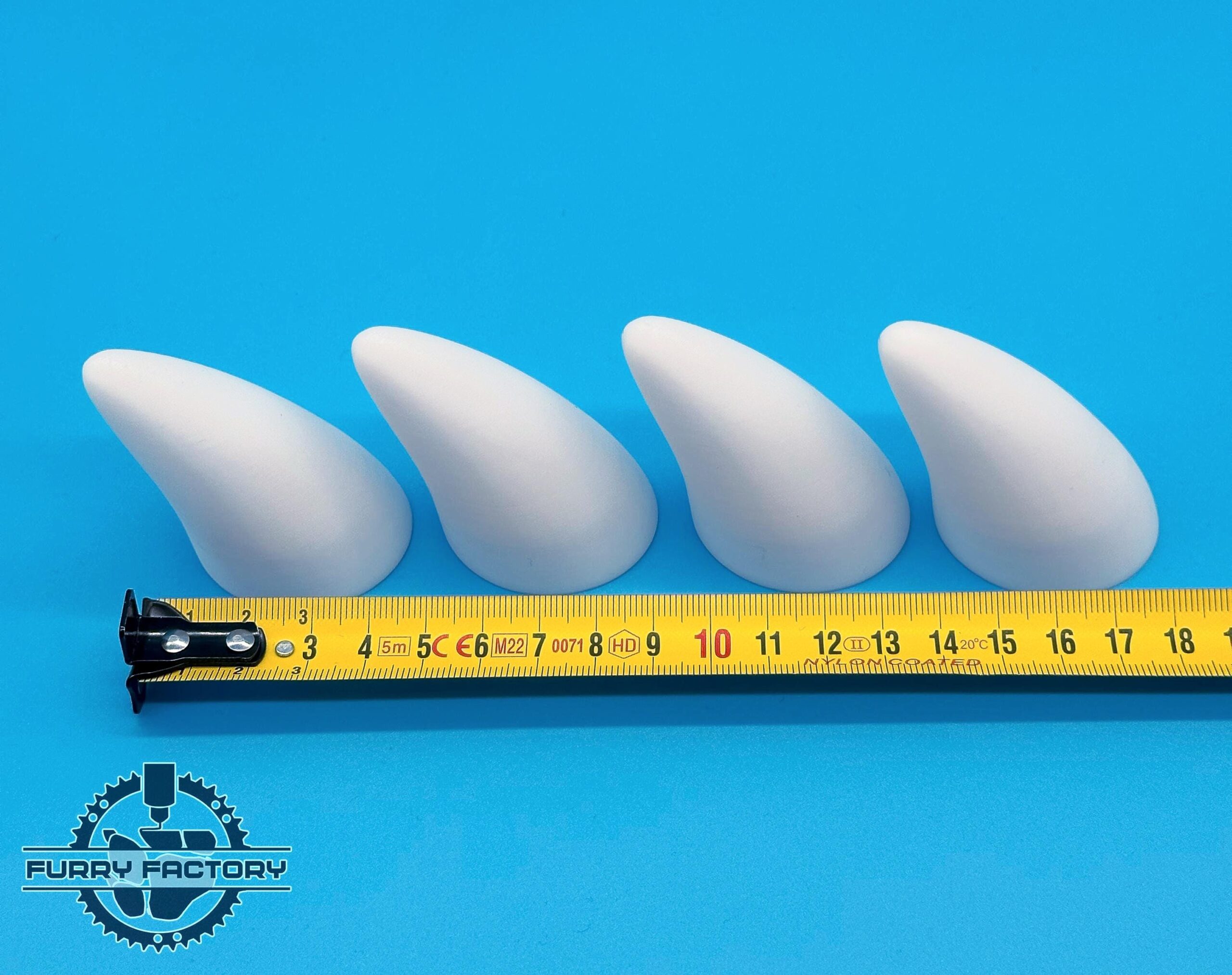 Small Nub Horns (Pair) – Lightweight & Durable, 3D Printed for Fursuits, Costumes, and Cosplay 3 Small Nub Horns (Pair) – Lightweight & Durable, 3D Printed for Fursuits, Costumes, and Cosplay - obrazek 3