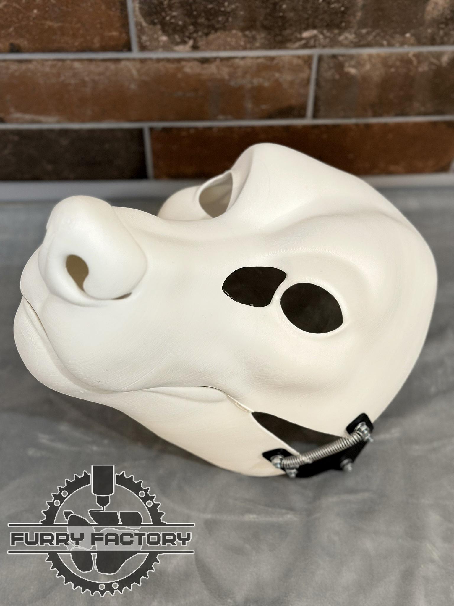 Canine Fursuit Head Base with Articulated Jaw - Pre-Cut, Hinged, Semi-Realistic, 3D Printed 2 Canine Fursuit Head Base with Articulated Jaw - Pre-Cut, Hinged, Semi-Realistic, 3D Printed - obrazek 2