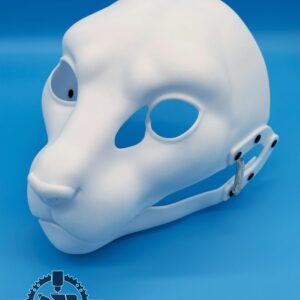 Cat Fursuit Head Base with Moving Jaw and Hinges - 3D Printed, Realistic